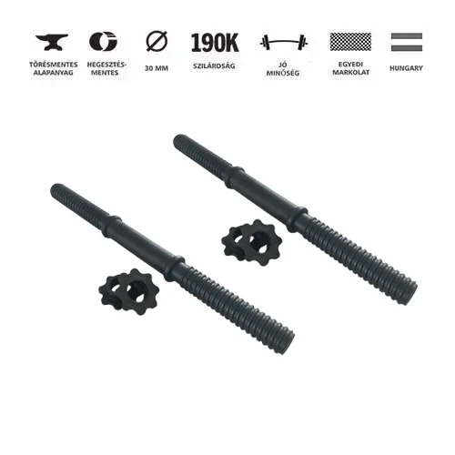 Menetes súlyzórúd 45 cm – 2 darab Két darab 45 cm-es menetes súlyzórúd Gazo Fitness kivitelben.